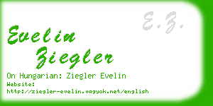 evelin ziegler business card